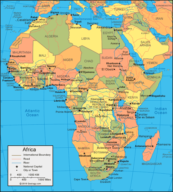 Africa logistics map